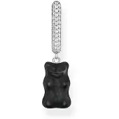 Thomas Sabo Einzel-Creole mit schwarzem Goldbären-Anhänger in Midiversion und Steinen