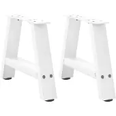 vidaXL Couchtischbeine A-Form 2 Stk. Weiß 30x(30-31) cm Stahl