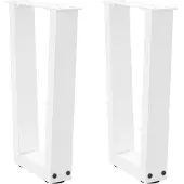 vidaXL Couchtischbeine V-Form 2 Stück Weiß 38x(42-43,3) cm Stahl