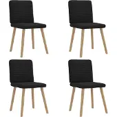 vidaXL Esszimmerstühle 4 Stk. Schwarz Stoff