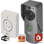Emos GoSmart Video-Türklingel mit WiFi und App, wasserfeste Smart Videoklingel 1080p Kameraeinheit, Klingel und Netzteil, Türschloss-Steuerung, H4031