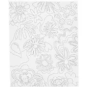 Creativ Company Malleinwand mit Druck, Blumen, D: 1,6 cm, Größe 24x30 cm, 360 g, 1 Stück