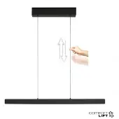 Steinhauer Design-Pendelleuchte Fluxy 120cm schwarz