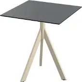 Veba Infinity Tripod Terrassentisch Sand frame + Schwarz HPL 70x70 cm