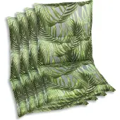GO-DE Textil, Sesselauflage Niederlehner, 4er Set, Farbe: gruen, Maße: 100 cm x 50 cm x 6 cm, Rueckenhoehe: 52 cm