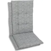 GO-DE Textil, Sesselauflage Mittellehner, 2er Set, Farbe: grau, Maße: 108 cm x 48 cm x 5 cm, Rueckenhoehe: 60 cm