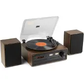 Audizio Platenspeler met speakers - Boston platenspeler Bluetooth, CD speler en DAB