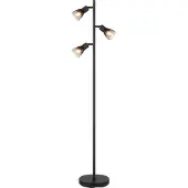 Globo Lighting Stehleuchte Metall schwarz matt, 3x E14