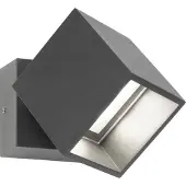 LCD LED Wandleuchte A-352945 aus Aluminium und Floatglas in Graphit schwenkbar