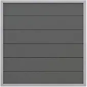 Traumgarten Sichtschutzzaun DESIGN WPC ALU Anthrazit/Silber Sichtschutz Lamellenzaun, 180x180 cm