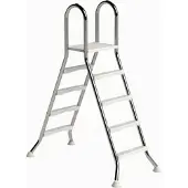 Eichenwald Ideal Poolleiter Modell 57 Hochbeckenleiter freistehend Beckenhöhe 1,20m/1,20m 4/4-Stufen
