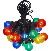 Star Trading Small Circus Filament, Leichte Dekorationskette, Schwarz, Mehrfarbig, Ambiente, IP44, 20 Glühbirne(n), LED