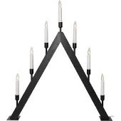 Star Trading Lichterbogen ,Vind, 7-flammig, Holz, schwarz gebeizt