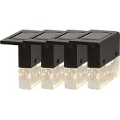 Star Trading Solar Zaunbeleuchtung ,Bubbly Fence', LED, Dämmerungssensor, 4er-Set, schwarz-transparent
