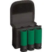 Bosch Accesorios - PRO Impact Steckschlüsselsatz, PET-Abdeckungen, 1/2", extra tief, 3-teilig