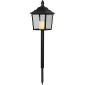 Star Trading LED Laterne Flame Lantern in Schwarz 0,3W IP44 mit Erdspieß