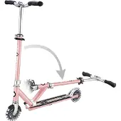 Globber Flow Element Lights Chrome Finish Pink Scooter