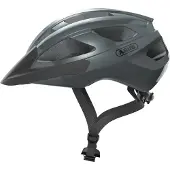 ABUS Rennradhelm Macator - sportiver Fahrradhelm für Einsteiger - auch für Zopfträger/-innen - für Damen und Herren - Grau Glänzend, Größe S (51-55 cm)