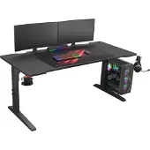 Genesis Holm Modular 160, Gerade, Rechteckige Form, MDF-Platten, Stahl, Gaming, Schwarz