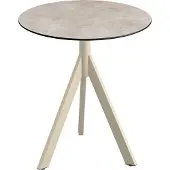 Essentials Infinity Tripod Terrassentisch Sand frame + Moonstone HPL Ø70 cm