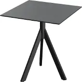 Essentials Infinity Tripod Terrassentisch Schwarz frame + Schwarz HPL 70x70 cm
