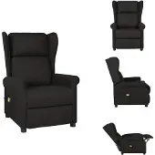 vidaXL Massagesessel Schwarz Stoff