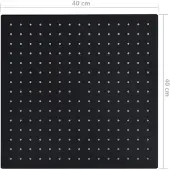 vidaXL Regenbrause Edelstahl 40x40 cm Quadrat Schwarz - Duschköpfe