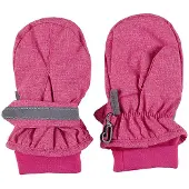 Sterntaler Fäustlinge uni in magenta melange | Gr.: 3