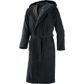 JOOP! Bademäntel Herren Bademantel mit Kapuze Schwarz Größe 54/56, Länge 125 cm