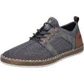 Rieker Herren Slipper Sneaker mit Gummizug und Strukturoberfläche B5252, Größe:42 EU, Farbe:Grau