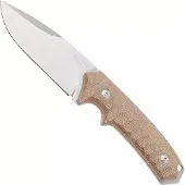 Mercury Ranger 923-23-3VCNC Stonewashed Sleipner, Natural Canvas Micarta, Bushcraft Messer