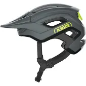 ABUS MTB-Helm Cliffhanger - Fahrradhelm für anspruchsvolle Trails - mit großen Lüftungsöffnungen & TriVider Riemensystem - für Damen und Herren - Grau/Gelb, Größe M (54-58 cm)