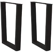 vidaXL Esstisch Beine V-Form 2 Stück Schwarz 60x(72-73,3) cm Stahl