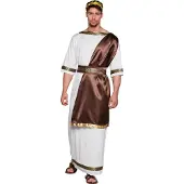 Boland Griechischer Gott Kostüm: Haarschmuck, Toga,, Schultertuch, Gürtelband