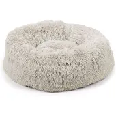 Beeztees Yali Plüsch-Donut-Bett - Hellgrau - 70 cm