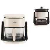 JIMMY AF3 2-in-1 Heißluftfritteuse mit Sichtfenster, 4L Topf, Touchscreen & 8 Programmen – Weniger Öl, gesünder kochen