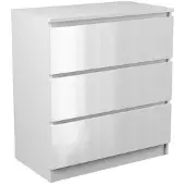 Top E Shop Topeshop M3 BIEL POYSK, Weiß, 3 Schublade(n), Partikelbord, Einfarbig, Modern, Partikelbord