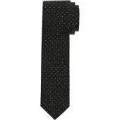 Olymp Krawatte "Seidenkrawatte", Herren, schwarz, Seide, Minimalmuster, Krawatten Krawatte, aus reiner Seide