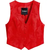 Desigual Weste Portland 25SWEW24 Rot Regular Fit
