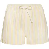 Vivance Pyjamashorts DREAMS, Damen, Gr. 32/34, N-Gr, weiß (gelb, weiß, gestreift), Single Jersey, Obermaterial: 100% Baumwolle, gestreift, Basic kurz, Hosen Pyjamashorts, mit zartem Streifenmuster