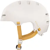 ABUS Fahrradhelm XOXO - Cityhelm im Skater-Look - Helm für Skateboard, Fahrrad, cooter - mit optimiertem Kinnpolster - für Jugendliche und Erwachsene - Weiß, Größe M (54-58 cm)