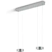 Knapstein Zera-2 LED-Pendelleuchte-Nickel matt-mit Prismenabdeckung