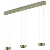 Knapstein Zera-3 LED-Pendelleuchte-Bronze-mit Prismenabdeckung