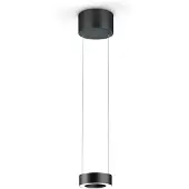Knapstein Zera-1 LED-Pendelleuchte-Schwarz-mit Acrylabdeckung Weiß
