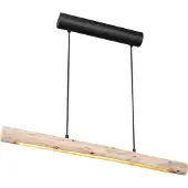 Globo Lighting Hängelampe Mella schwarz mit Holz 80cm