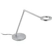 Knapstein LED Schreibtischlampe Tessa-T, dimmbar, alu / grau / zink, für Arbeitszimmer / Büro, Messing, Modern, LED Tischlampe