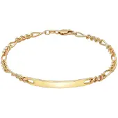 KUZZOI Armband Herren Id Platte Figaro Klassisch 925 Silber Kuzzoi Gold