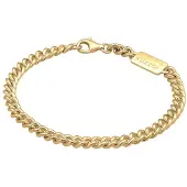 KUZZOI Armband 925 Sterling Silber in Gold | Gr.: 21 cm