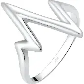Elli Ring Geo Herzschlag 925 Sterling Silber Elli Silber