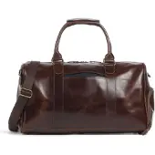Buckle up BUCKLE & SEAM Leder Reisetasche Collin Blu Weekender Brown braun